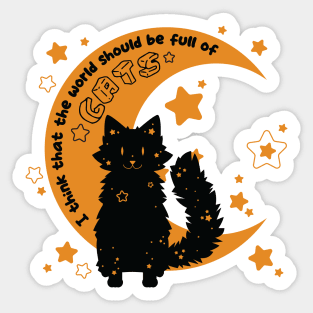 World filled with cats [himalayan] Sticker